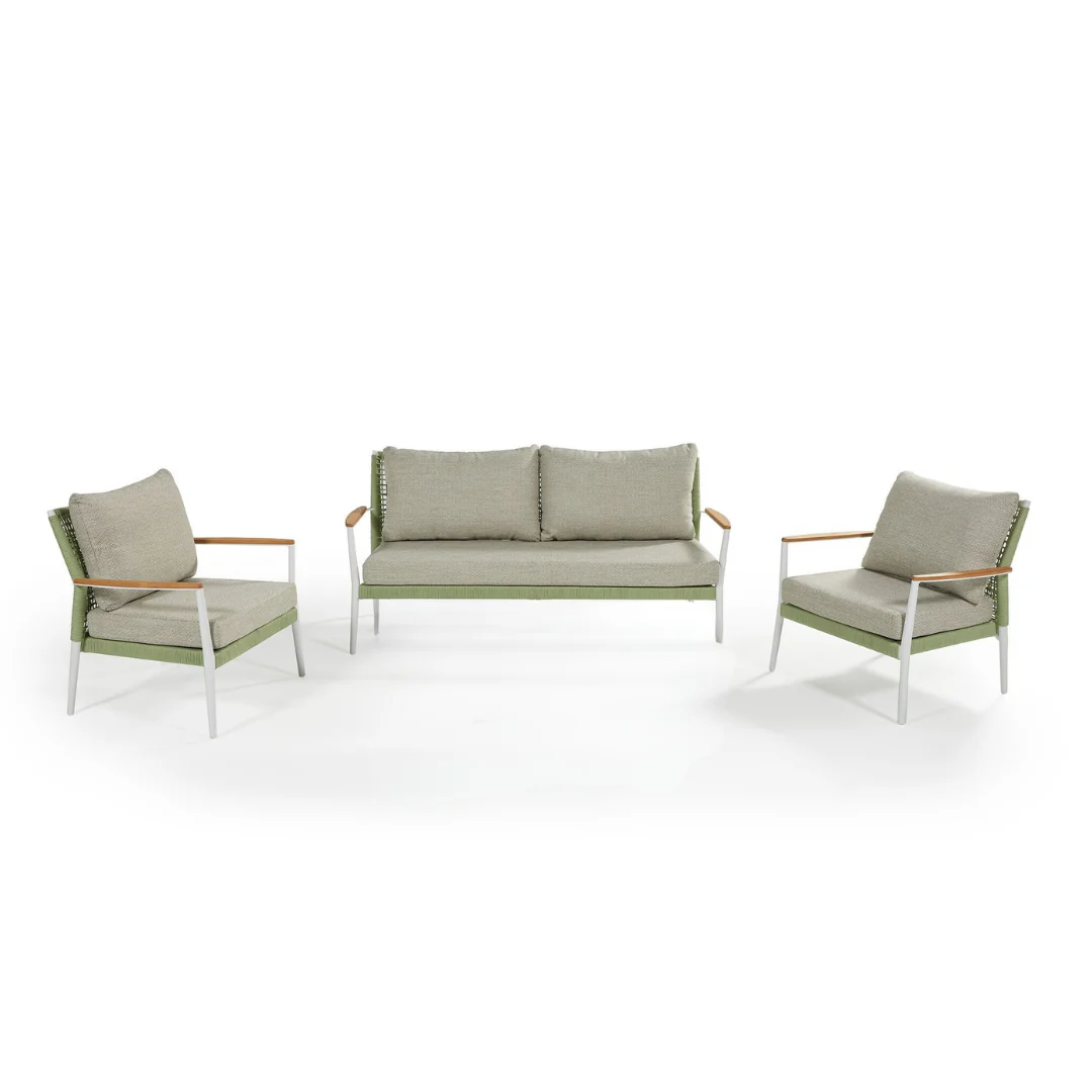Ensemble salon San José vert - Démonstrateur avec imperfections