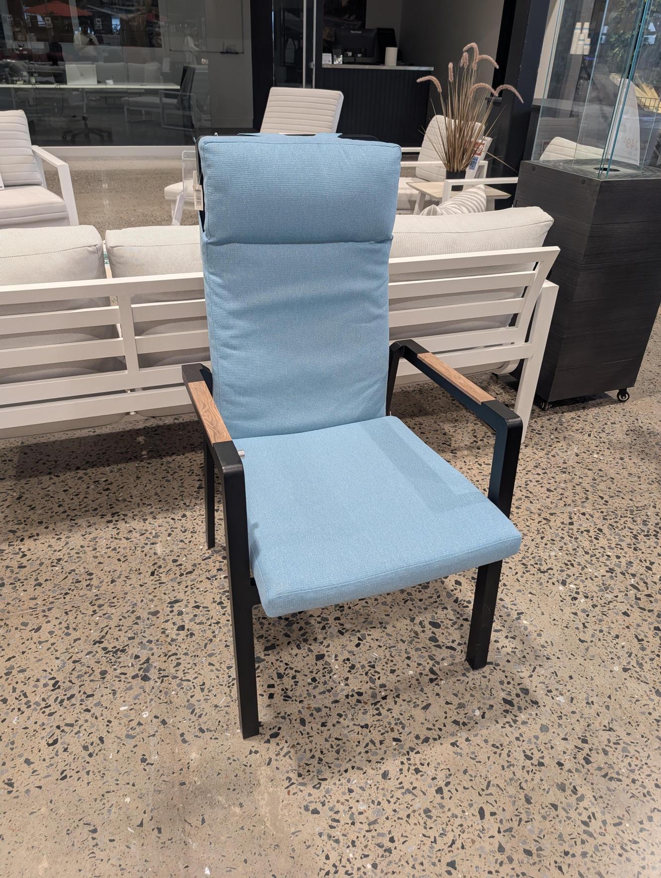 Chaise à dîner Barbade Bleu - Démonstrateur avec imperfections