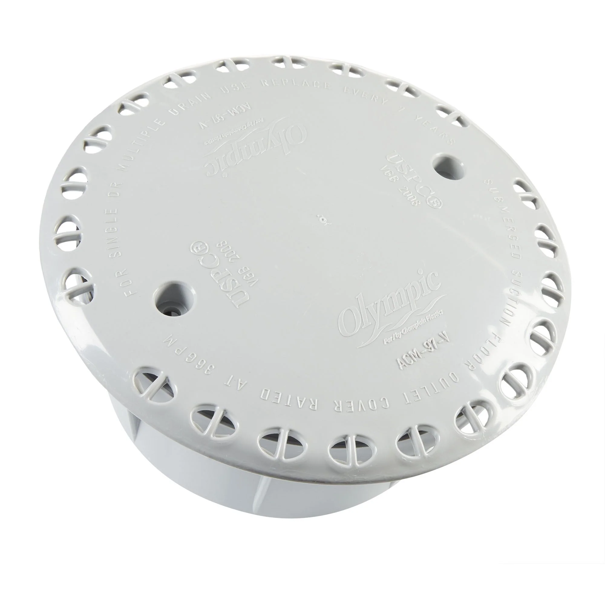 Drain de fond anti-vortex ACM97SVG pour piscine hors terre