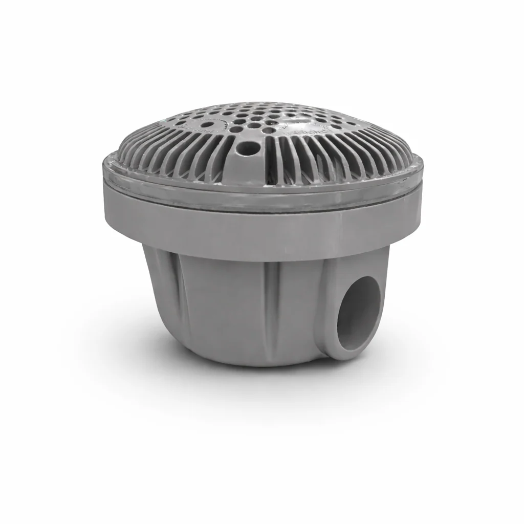 Drain de fond gris complet pour piscine hors terre