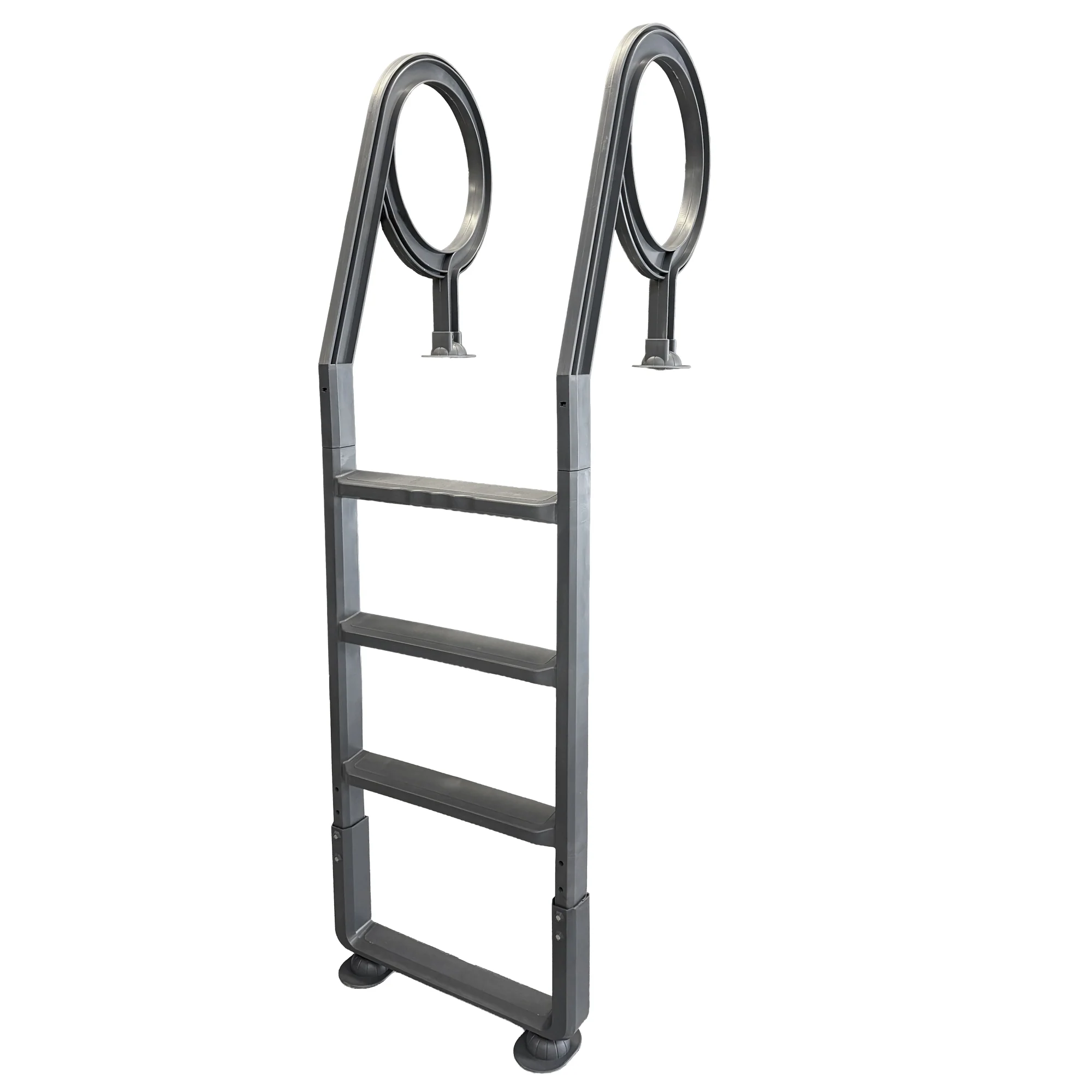 Échelle de deck en résine gris foncée pour piscine hors terre - 43A-GREY-BX
