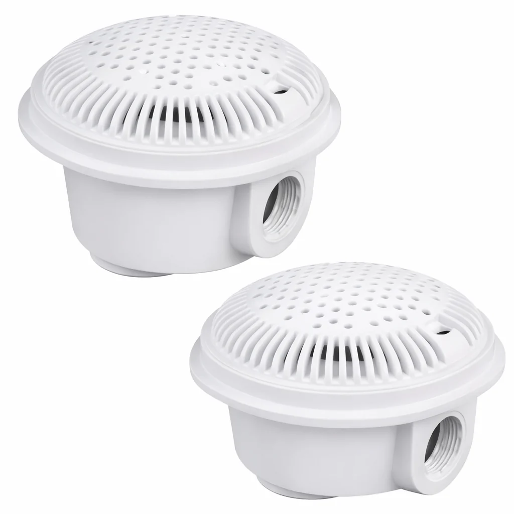 Ensemble drain de fond blanc Hayward WG1048AVPAK2 pour piscine creusée