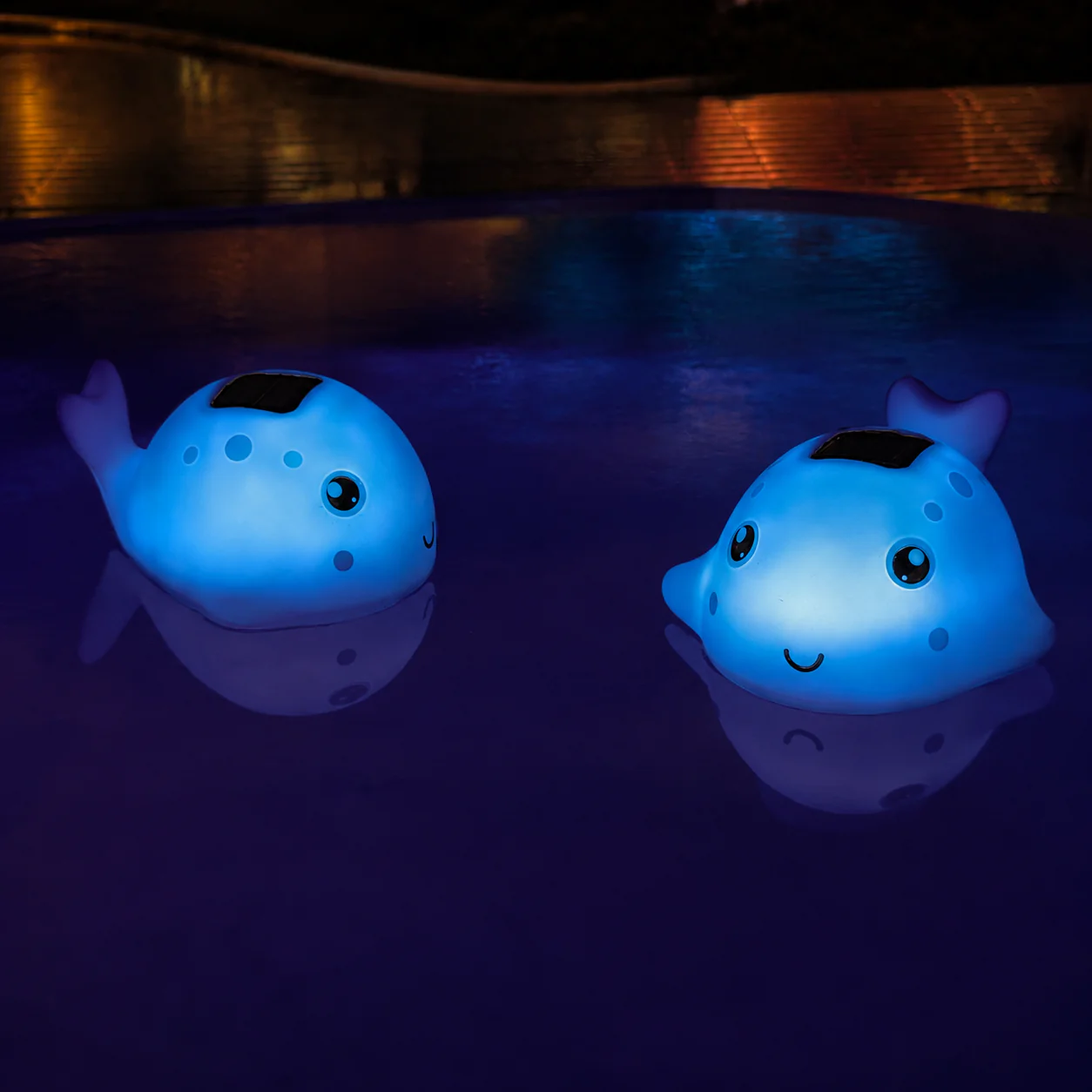 Lumière solaire flottante baleine bleue pour piscine et spa - CT2108 - Image 2