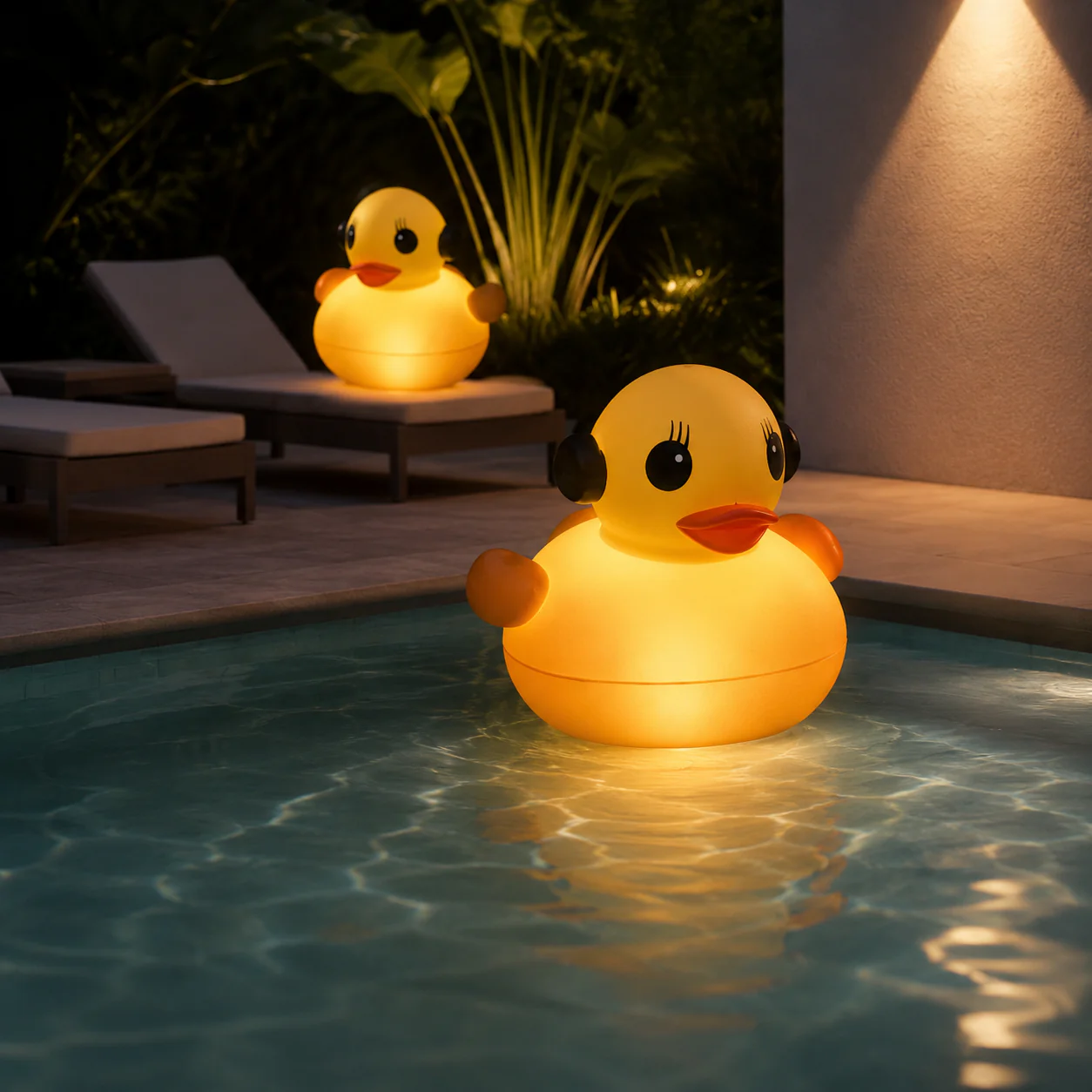 Lampe solaire gonflable en forme de canard pour piscine et spa - CT218 - Image 2