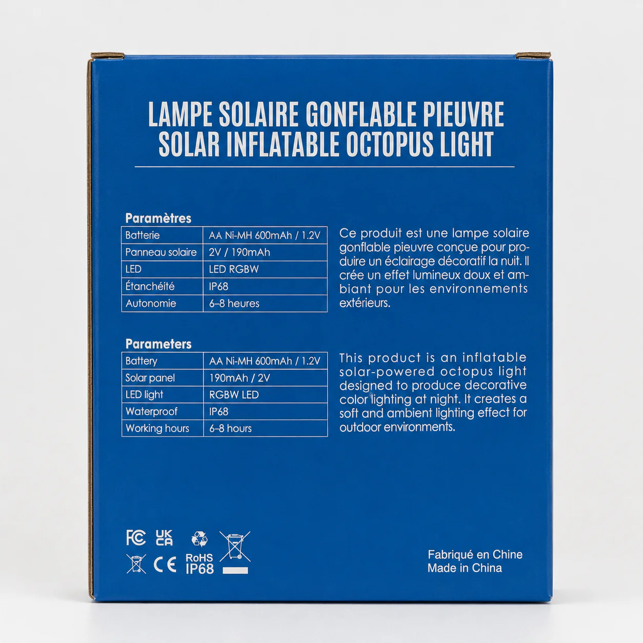 Lampe solaire gonflable en forme de pieuvre pour piscine et spa - CT217 - Image 4