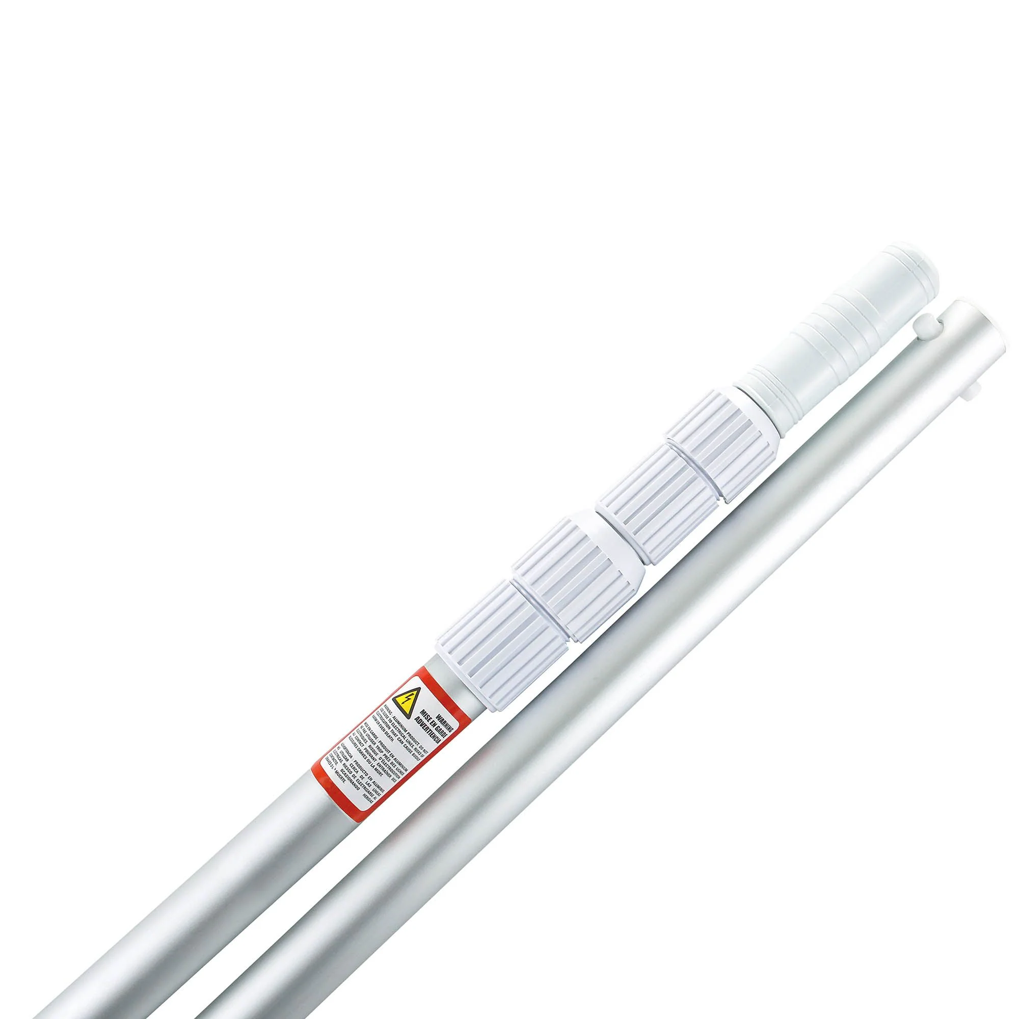 Manche téléscopique en aluminium argenté 8'-16'