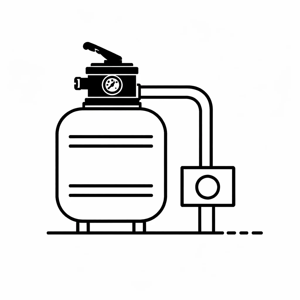 Ens. Plomberie pour filtre à sable et pompe