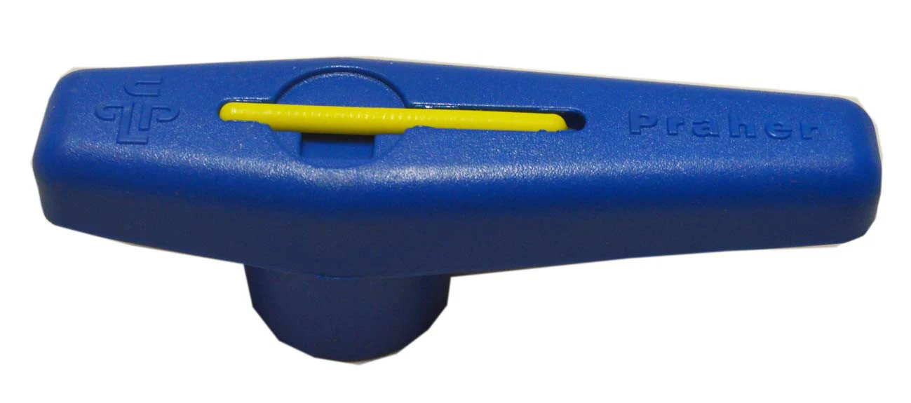 Poignée bleu de valve 2 voies