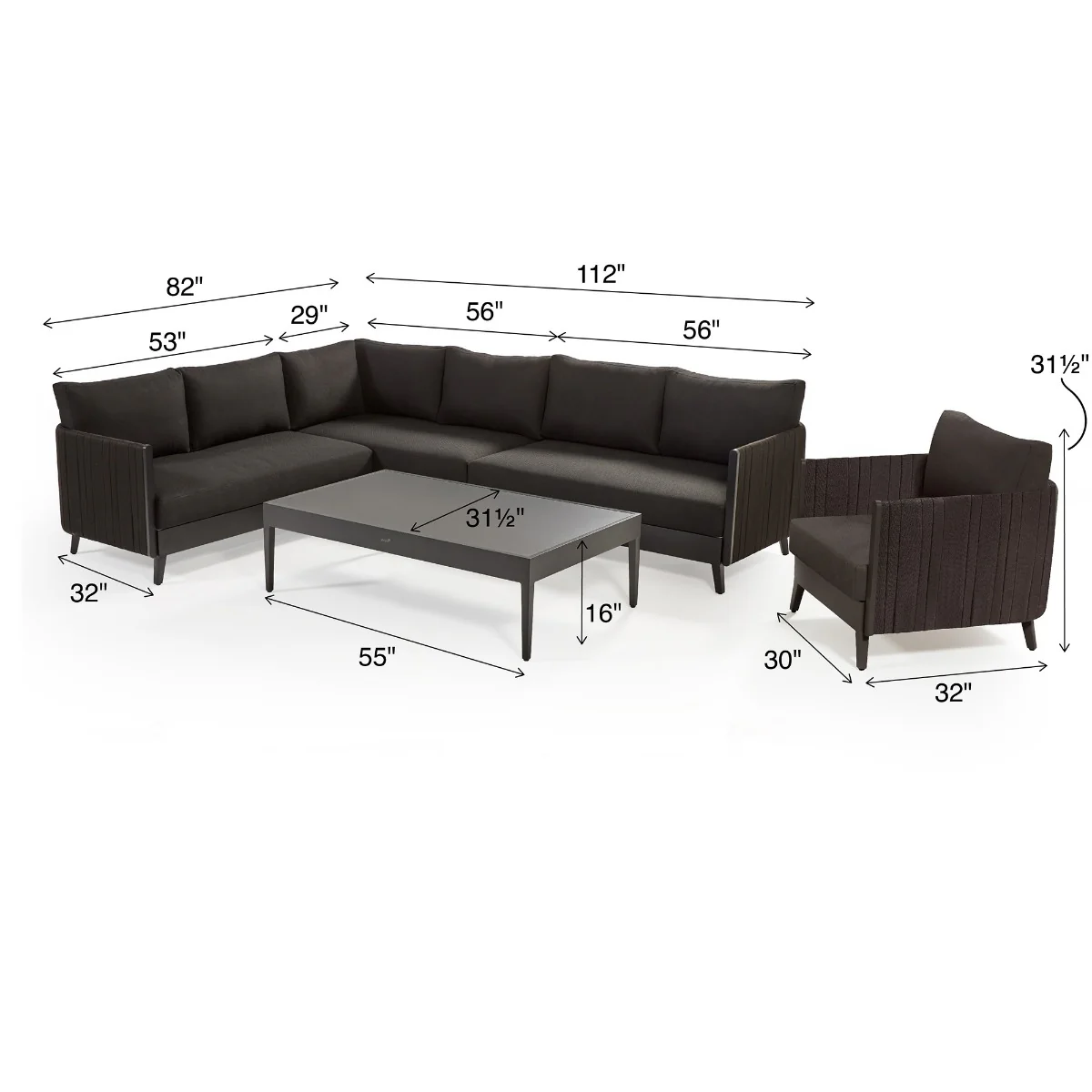Sectionnel Madagascar avec fauteuil - Image 5