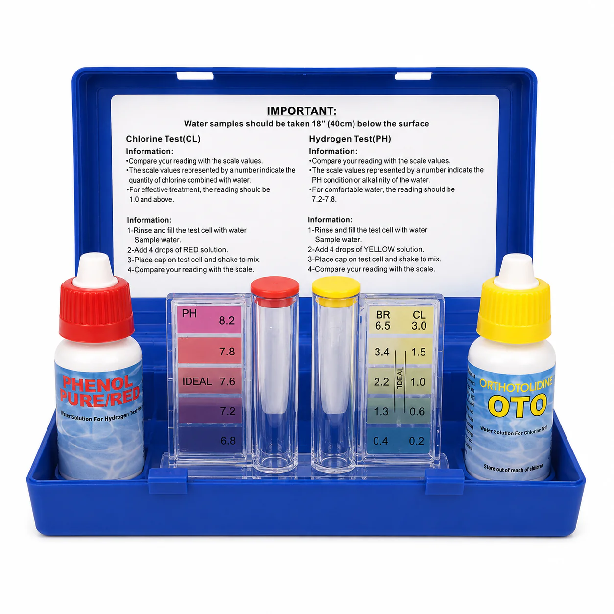 Trousse d’analyse liquide 3 en 1 brome, chlore et pH pour piscine et spa - Gouttelettes K1907 CX - Image 2